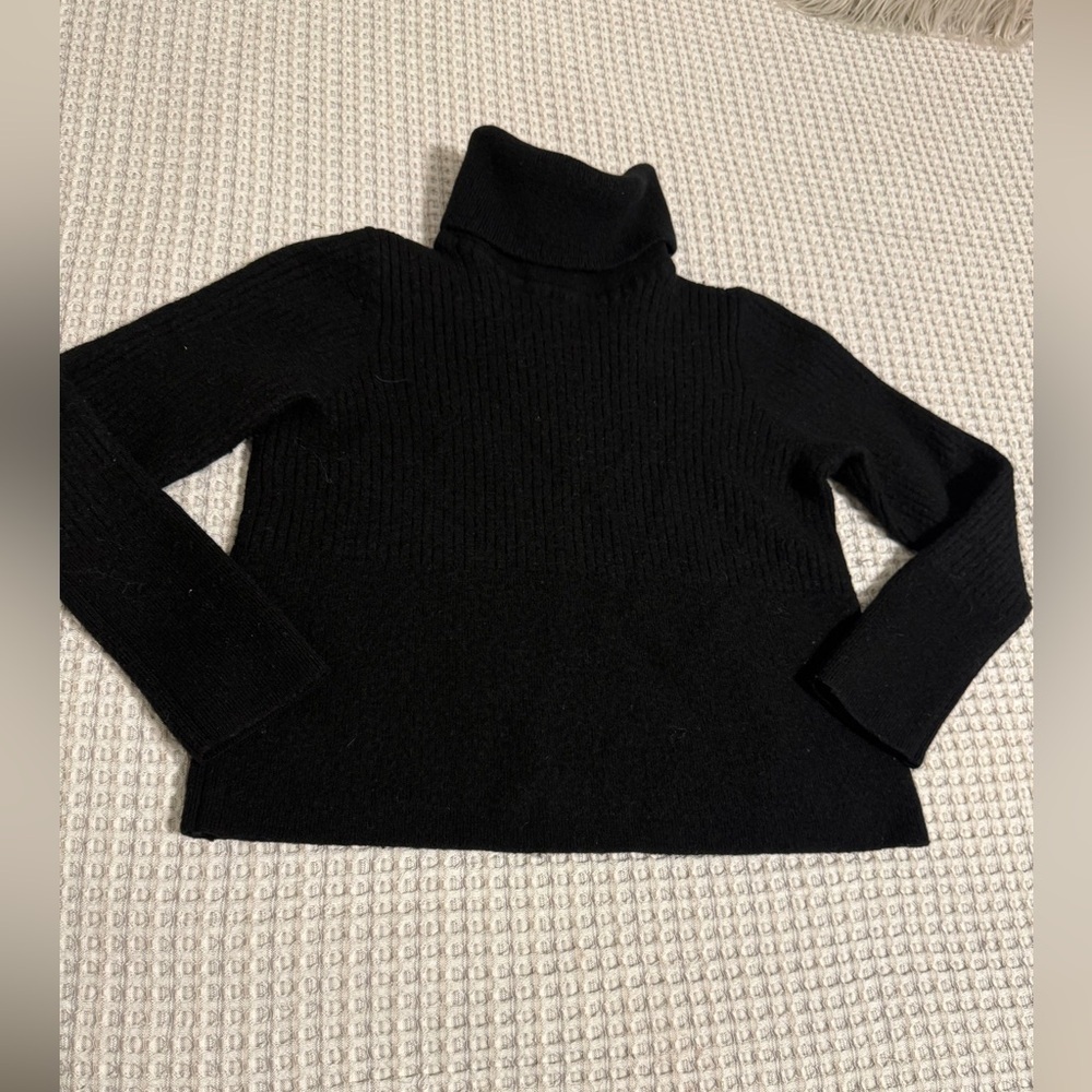 Halston Heritage Classic Black Turtleneck Sweater